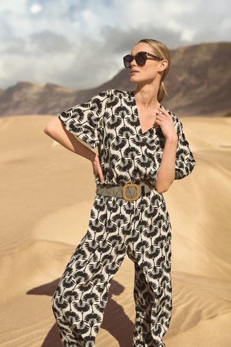 Combinaison beige avec imprimé noir de Geisha pour Femmes