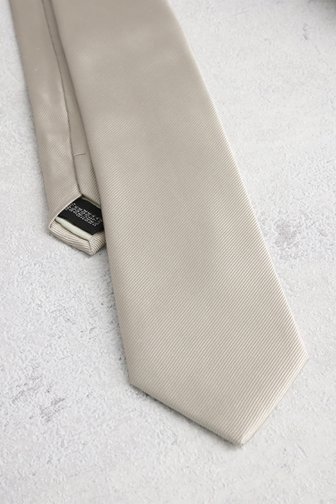 Cravate beige clair avec motif rayé de Liberty Island pour Hommes