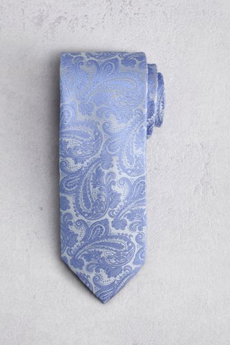 Le devant de Cravate bleu clair à motif cachemire de Liberty Island pour Hommes