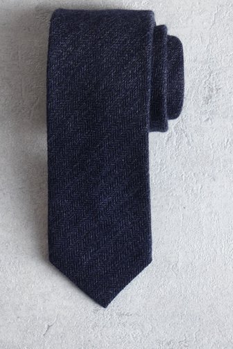 Le devant de Cravate bleu marine de Liberty Island pour Hommes