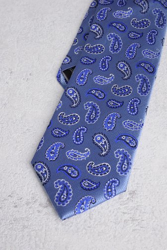 Cravate bleue avec motif paisley de Liberty Island pour Hommes