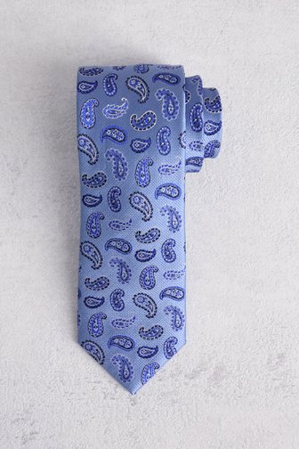 Cravate bleue avec motif paisley de Liberty Island pour Hommes