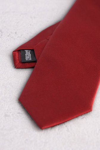 Le devant de Cravate bordeaux de Liberty Island pour Hommes