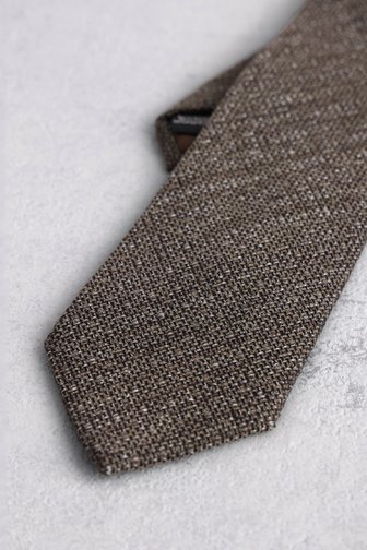 Le devant de Cravate brune chinée de Liberty Island pour Hommes