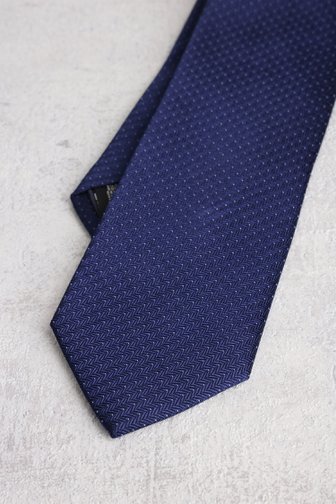 Cravate navy avec motif fin de Liberty Island pour Hommes