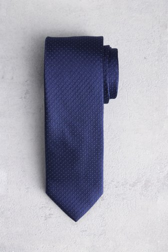Cravate navy avec motif fin de Liberty Island pour Hommes