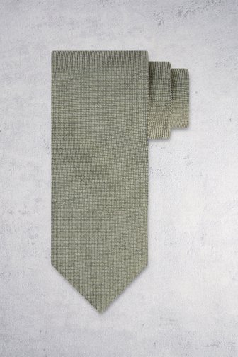 Le devant de Cravate verte à motif fin de Michaelis pour Hommes