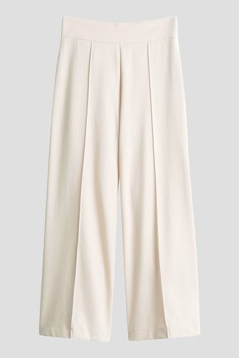 Culotte beige avec plis cousus de Opus pour Femmes