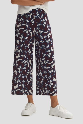 Culotte bordeaux imprimée - longueur 7/8, female, Marque: Opus