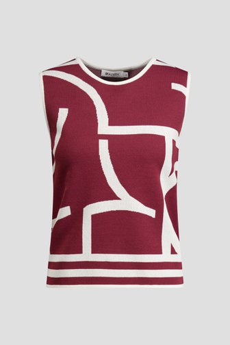 Le devant de Débardeur bordeaux à imprimé graphique de D'Auvry pour Femmes