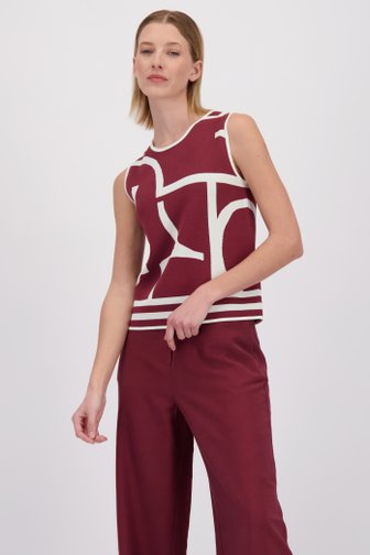 Le devant de Débardeur bordeaux à imprimé graphique de D'Auvry pour Femmes