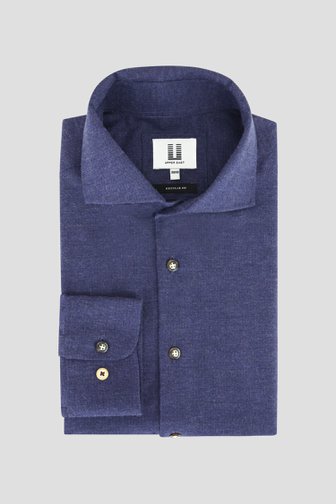 Voorkant van Donkerblauw gemêleerd hemd - Regular fit door Upper East voor Heren