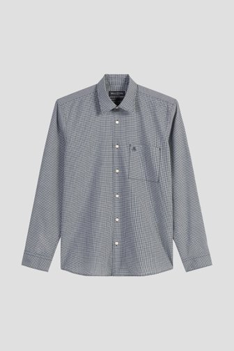 Productfoto 1 van Donkerblauw geruit hemd - Regular fit  door Marc O'Polo voor Heren