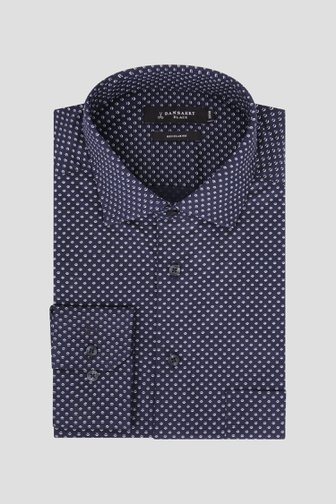 Donkerblauw hemd met fijne print - Regular fit van Dansaert Black voor Heren