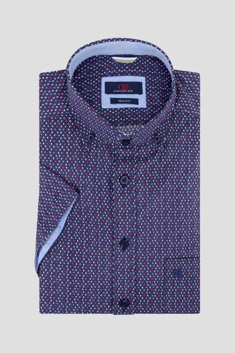 Donkerblauw hemd met fijne print - Regular fit  van Dansaert Blue voor Heren