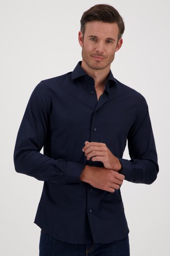 Donkerblauw hemd - Slim fit van Michaelis voor Heren