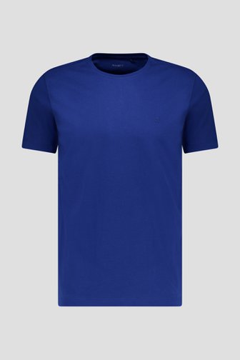 Voorkant van Donkerblauw T-shirt met ronde hals  door Liberty Island voor Heren