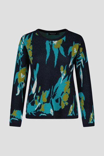 Donkerblauw Truitje Met Turquoise Print Van Signature E