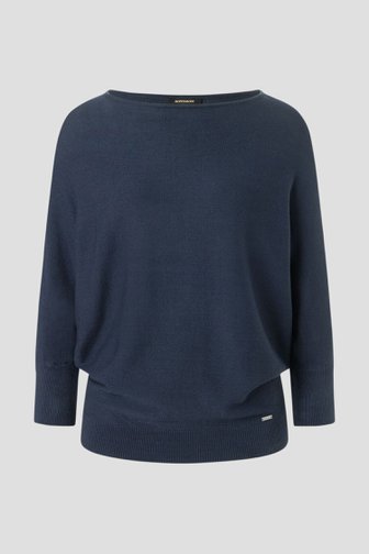 Donkerblauw truitje met vleermuismouwen van More & More voor Dames