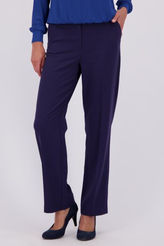 Voorkant van Donkerblauwe broek in structuurstof door Claude Arielle voor Dames