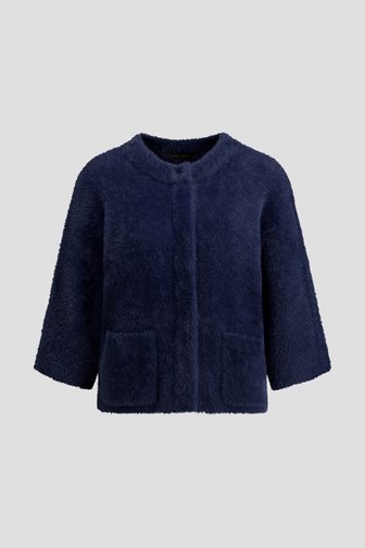 Voorkant van Donkerblauwe cardigan met lange mouwen door Claude Arielle voor Dames