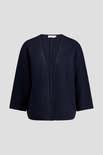 Voorkant van Donkerblauwe cardigan met wol door Libelle voor Dames
