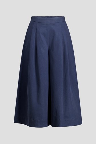 Extra foto 5 van Donkerblauwe culotte met elastische tailleband door Libelle voor Dames