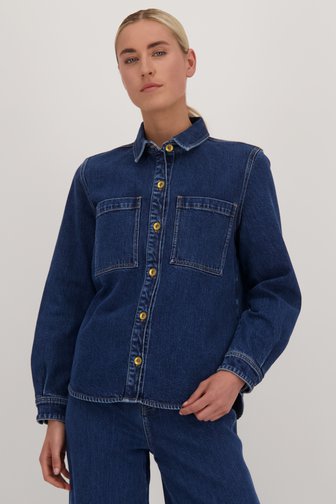 Liberty Island Denim Donkerblauwe denim blouse