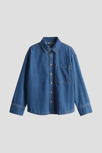 Donkerblauwe denim blouse van Opus voor Dames