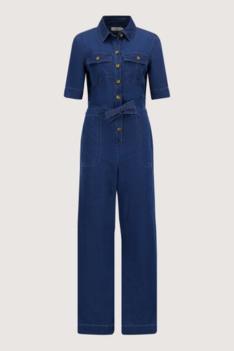 Donkerblauwe denim jumpsuit van Liberty Island Denim voor Dames