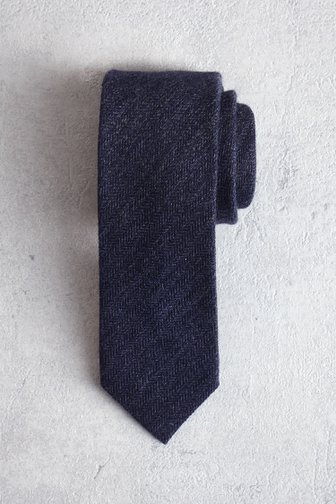 Liberty Island Donkerblauwe gemêleerde das