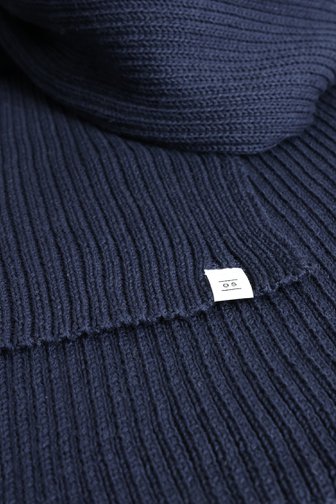 Voorkant van Donkerblauwe geribde sjaal door Only & Sons voor Heren