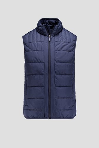 Voorkant van Donkerblauwe gewatteerde bodywarmer door Dansaert Blue voor Heren