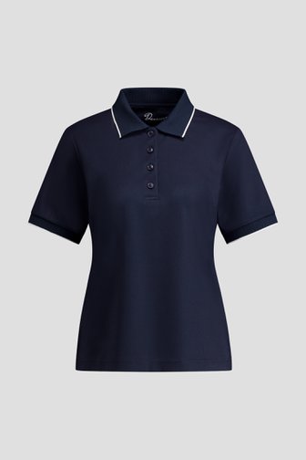 Voorkant van Donkerblauwe golfpolo met korte mouwen door Dansaert Golf Club voor Dames