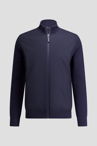 Voorkant van Donkerblauwe golfvest met rits door Dansaert Golf Club voor Heren