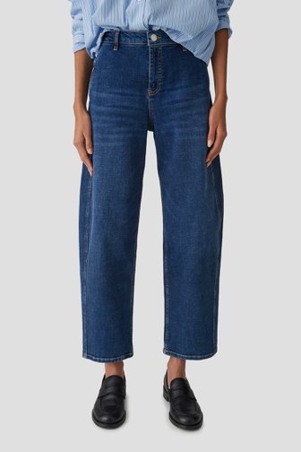 Voorkant van Donkerblauwe jeans - Barrel fit - 7/8 lengte  door Opus voor Dames
