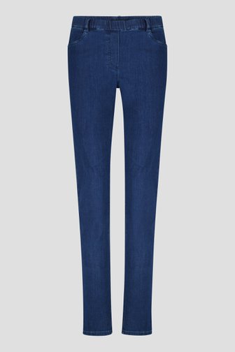 Donkerblauwe jeans met elastische taille -slim fit van Claude Arielle voor Dames