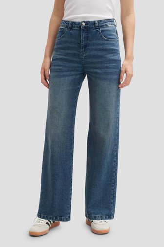 Voorkant van Donkerblauwe jeans - Wide leg fit  door Opus voor Dames