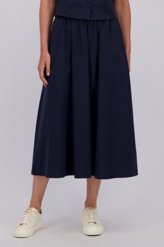 Voorkant van Donkerblauwe katoenen rok door Liberty Island voor Dames