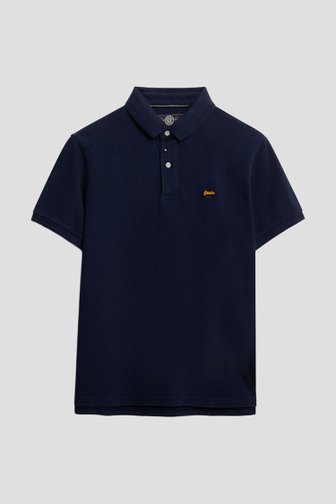 Productfoto 1 van Donkerblauwe polo in piqué stof door Superdry voor Heren