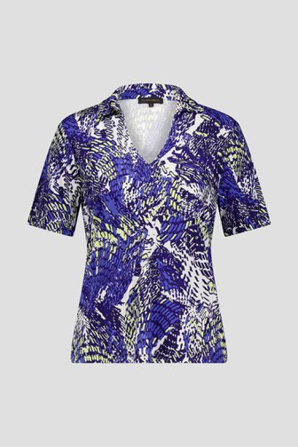 Productfoto 1 van  Donkerblauwe polo met print door Claude Arielle voor Dames