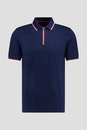 Productfoto 1 van Donkerblauwe polo met rits door Dansaert Blue voor Heren