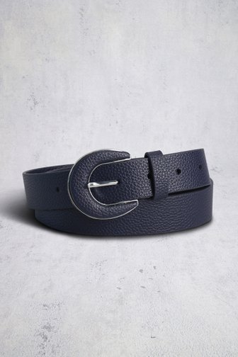 Voorkant van Donkerblauwe riem met leather look door D'Auvry voor Dames