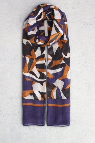 Voorkant van Donkerblauwe sjaal  door Claude Arielle voor Dames