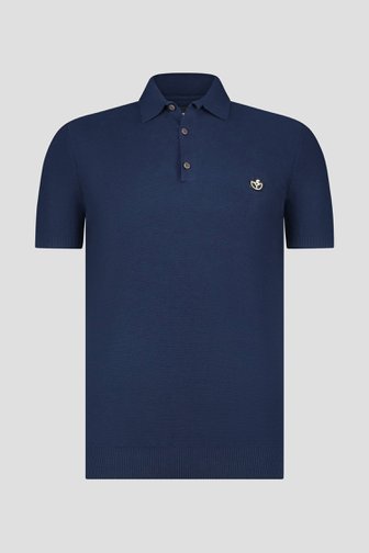 Donkerblauwe tricot polo  van Bluefields voor Heren