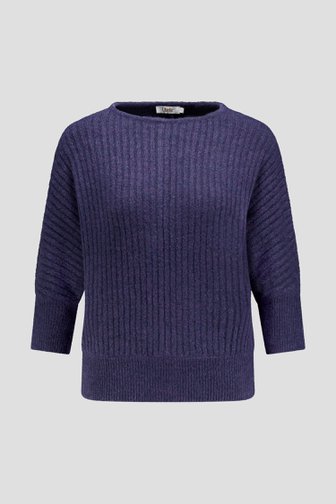 Voorkant van Donkerblauwe trui met 3/4 mouwen door Libelle voor Dames