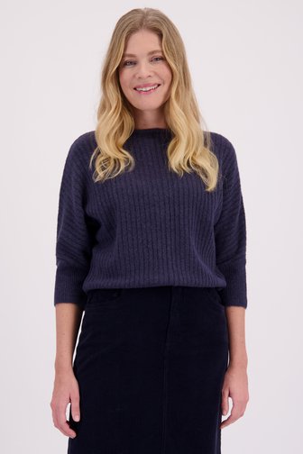 Voorkant van Donkerblauwe trui met 3/4 mouwen door Libelle voor Dames