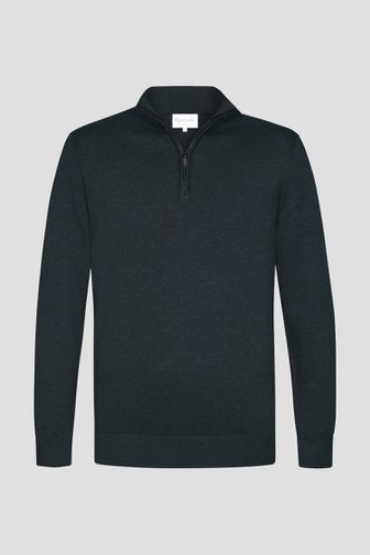 Productfoto 1 van Donkerblauwe trui met korte rits door Michaelis voor Heren
