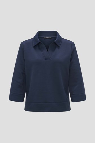 Donkerblauwe trui met polokraag van Opus voor Dames