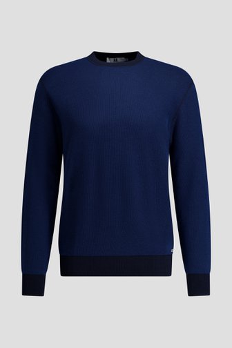 Productfoto 1 van Donkerblauwe trui met ronde hals  door Upper East voor Heren